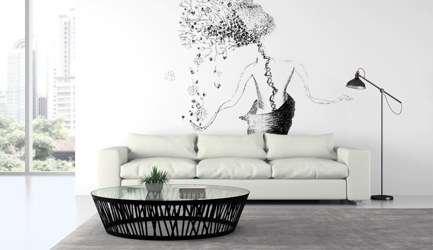 Chic-Color Grey wall murals