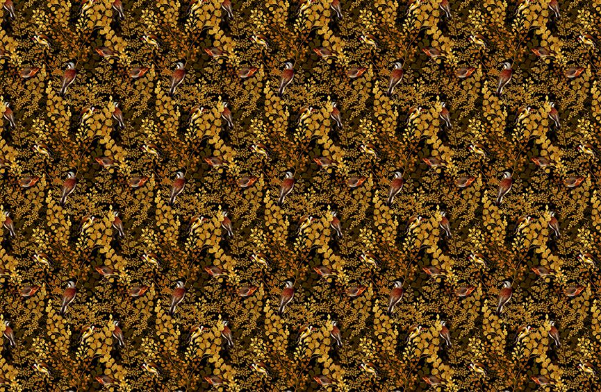 Golden garden II roller blinds