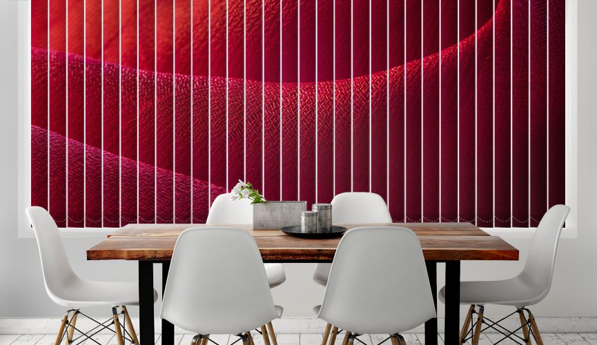 Red Cloth II vertical blinds