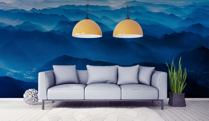 Blue Light Blue wall murals
