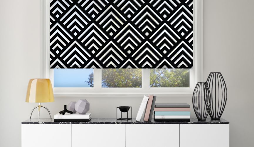 Geometric Herringbone roller blinds
