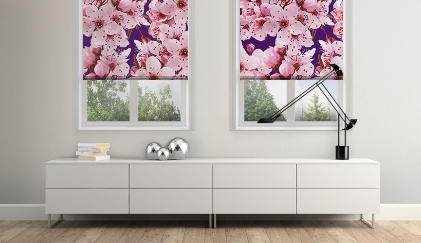 Sakura cherry blossom roller blinds