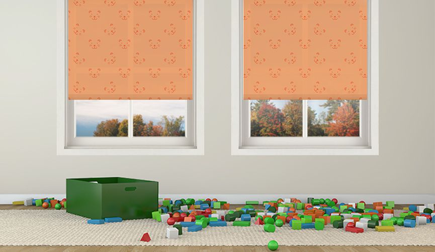 Orange kittens roller blinds
