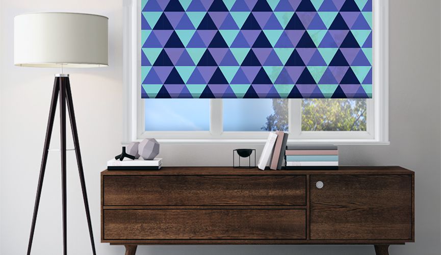 Retro dark roller blinds