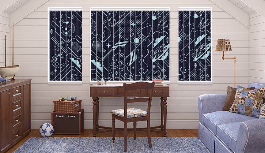 Rocket & Space vertical blinds