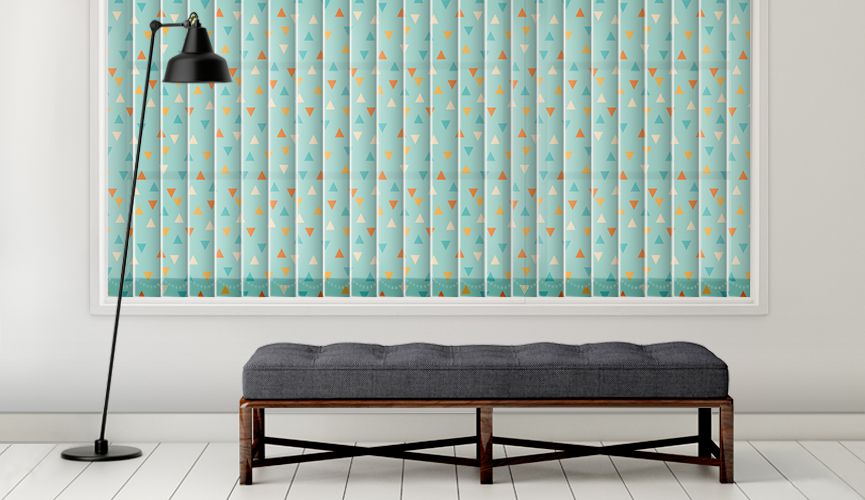 Mint triangles vertical blinds