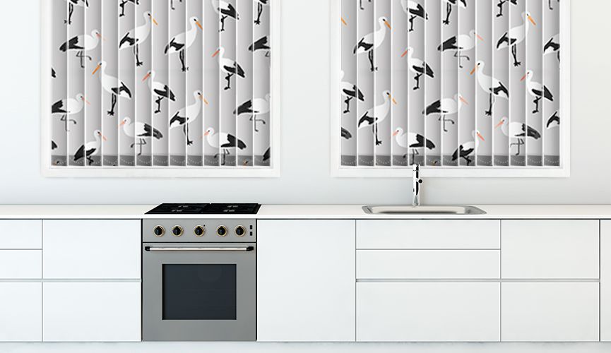 Sleeping storks vertical blinds