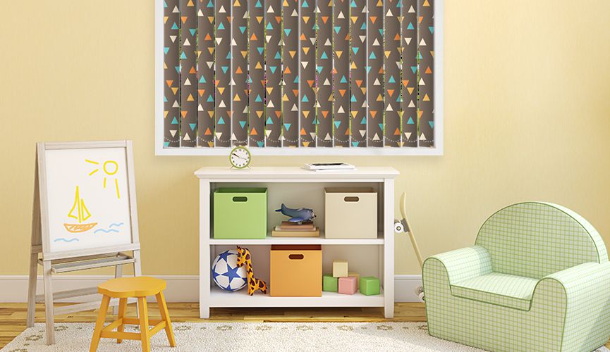 Confetti Triangle vertical blinds