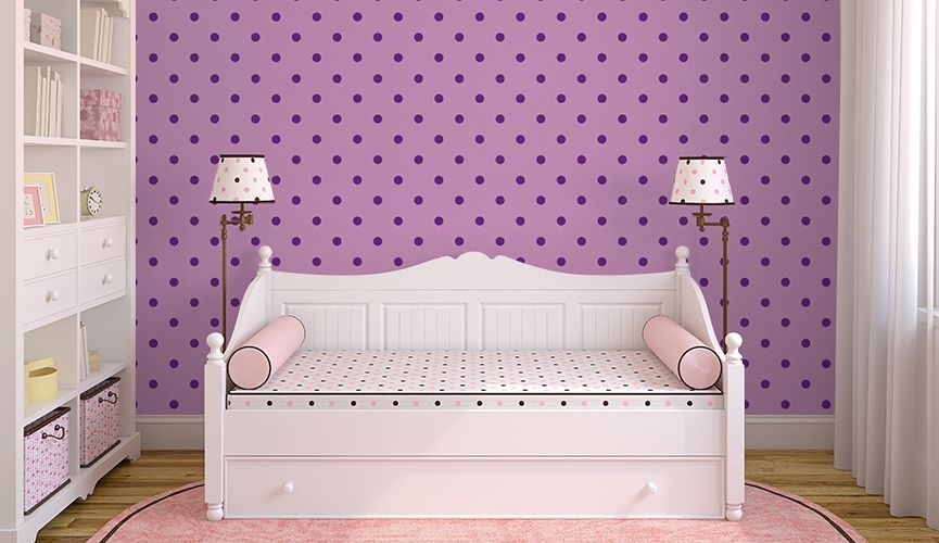 Pinkish Polka Dot wall murals
