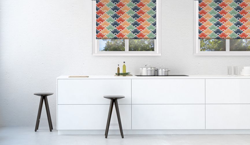 Shells pattern roller blinds