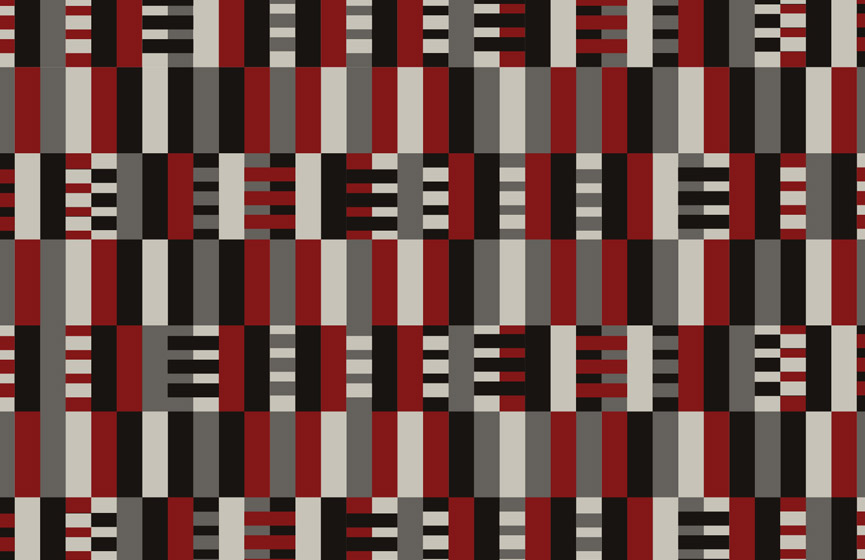 Red stripes weaving