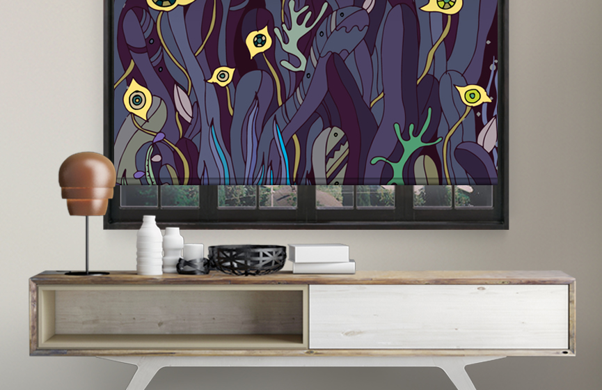 Violet night plants