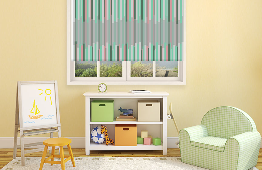Pastel lines roller blinds
