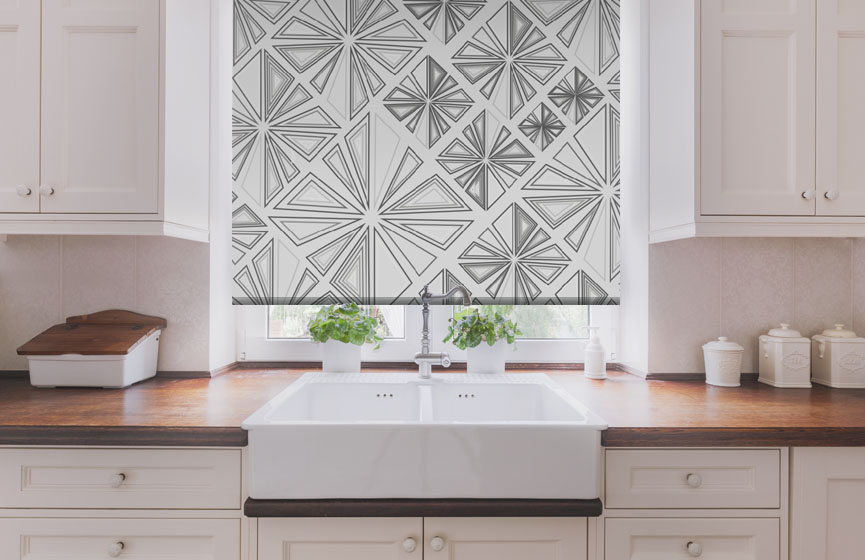 Light triangles stars roller blinds