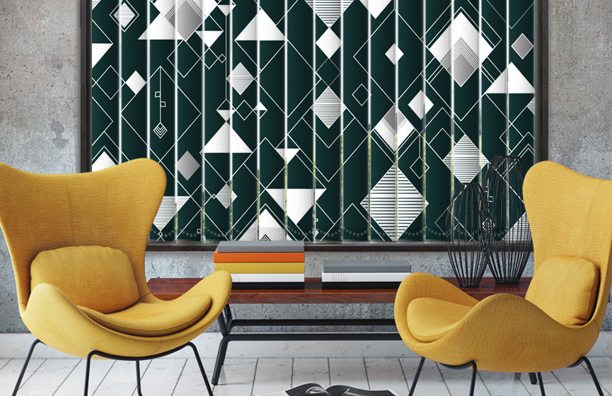Green microchip vertical blinds