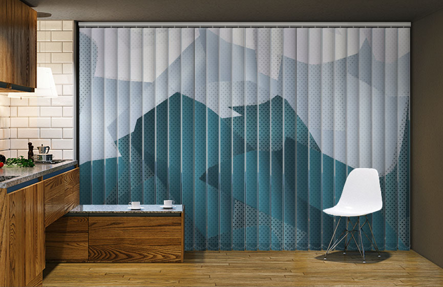 Blue mountains vertical blinds