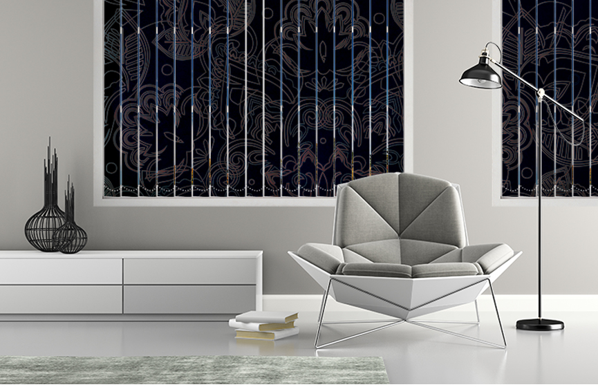 Winter mandala vertical blinds