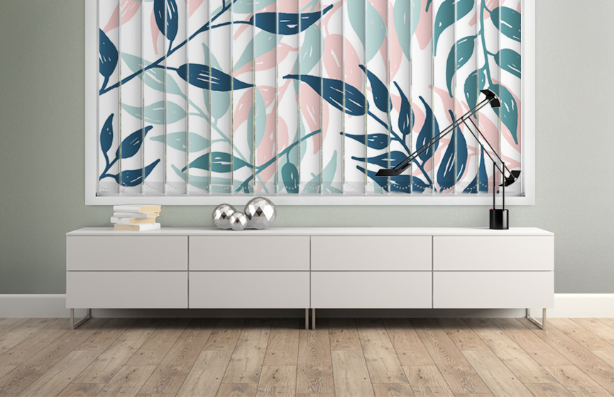 Calm leafs vertical blinds