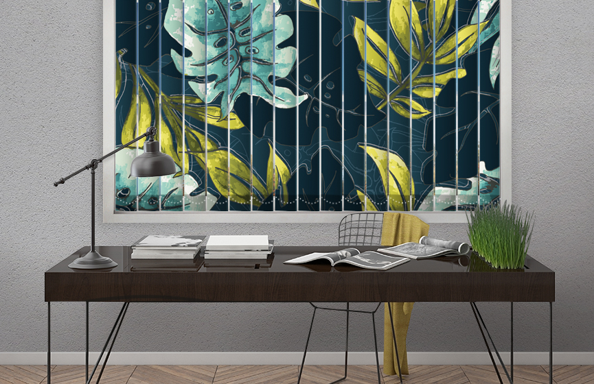 Leafs in darkness vertical blinds
