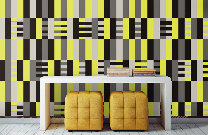 Yellow stripes weaving