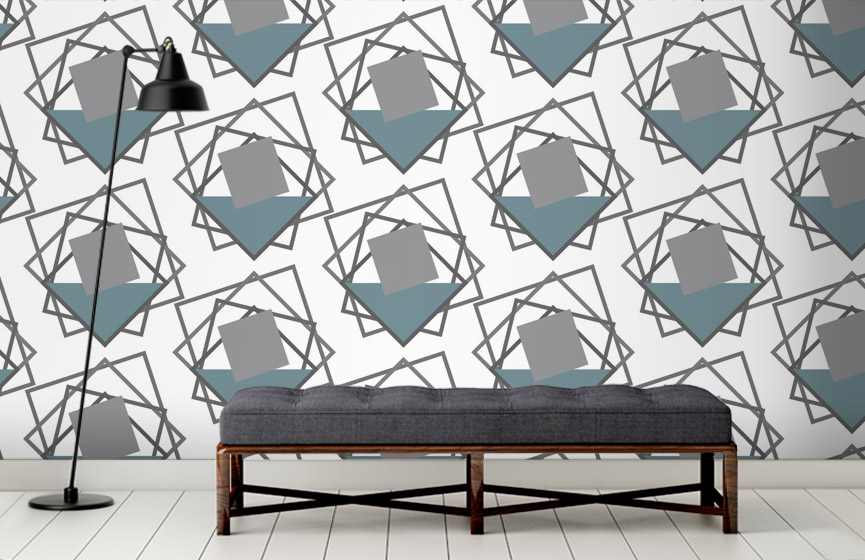 Angled clouds wall murals