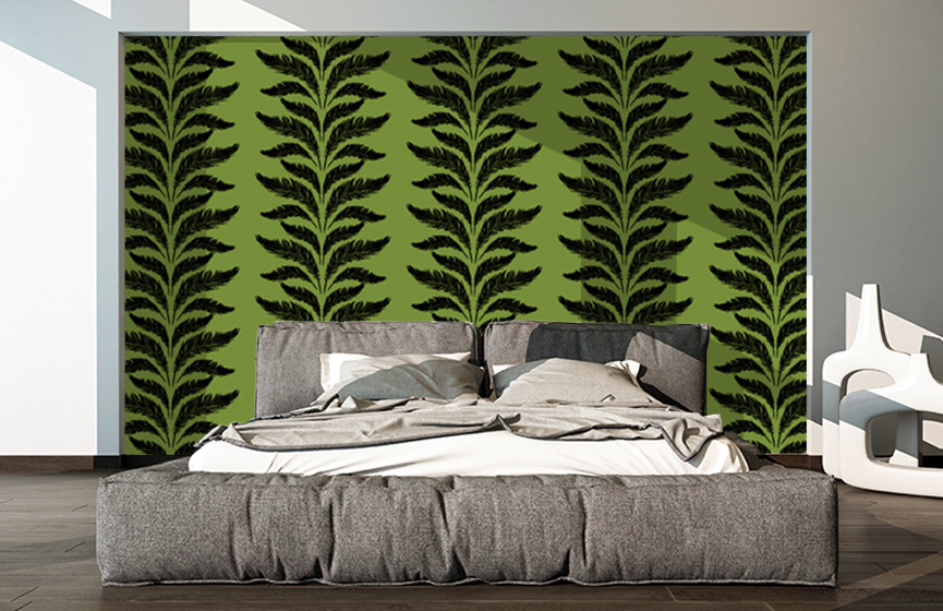 Ferns lines wall murals
