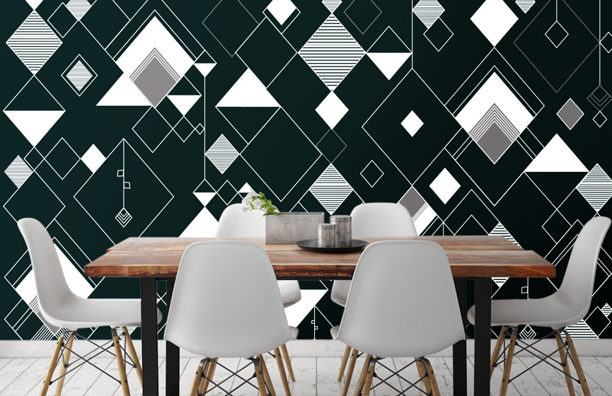 Green microchip wall murals