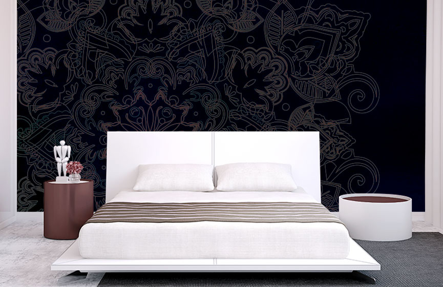 Winter mandala wall murals