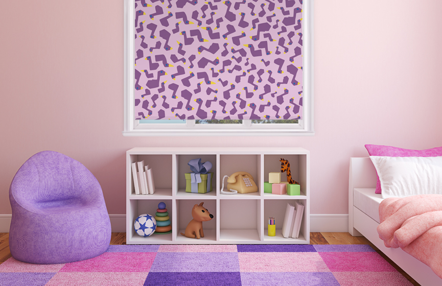 Purple ducks roller blinds