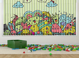 Kids vertical blinds