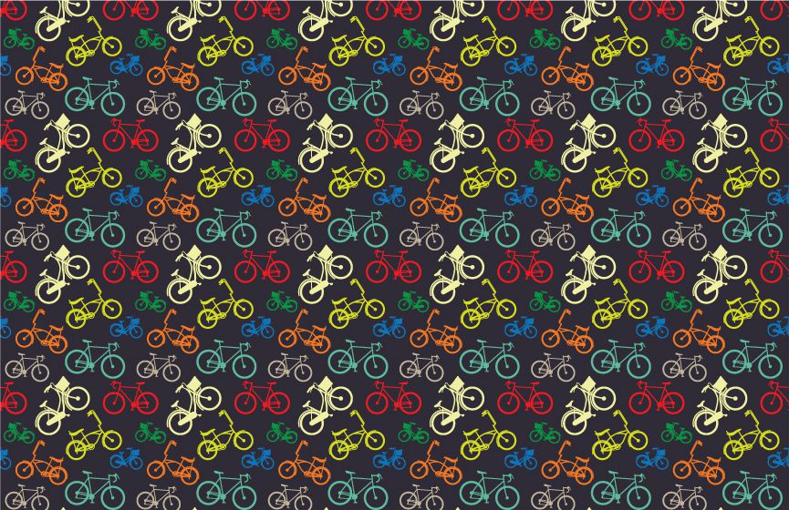 Vintage bicycles vertical blinds