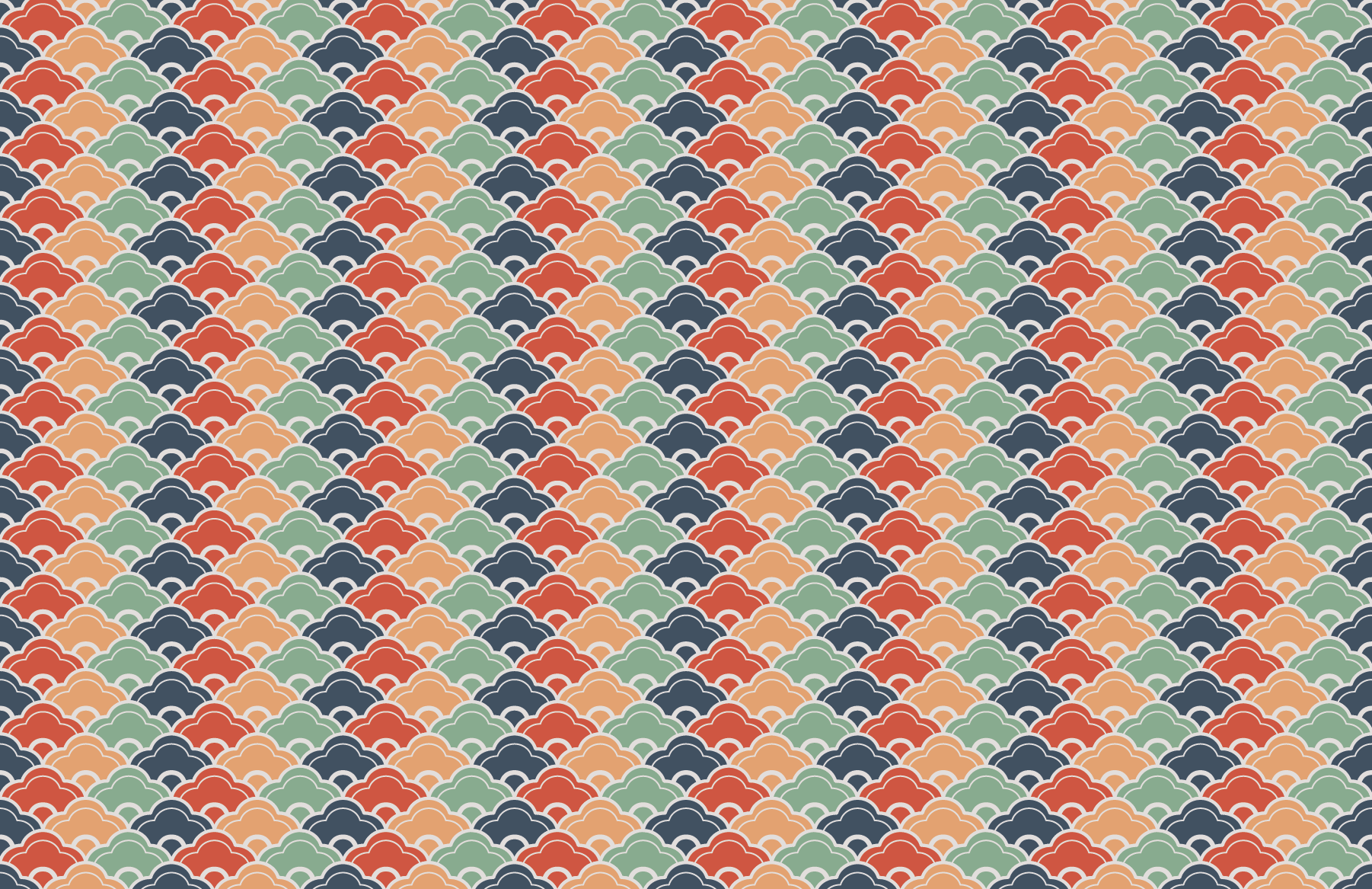 Shells pattern roller blinds