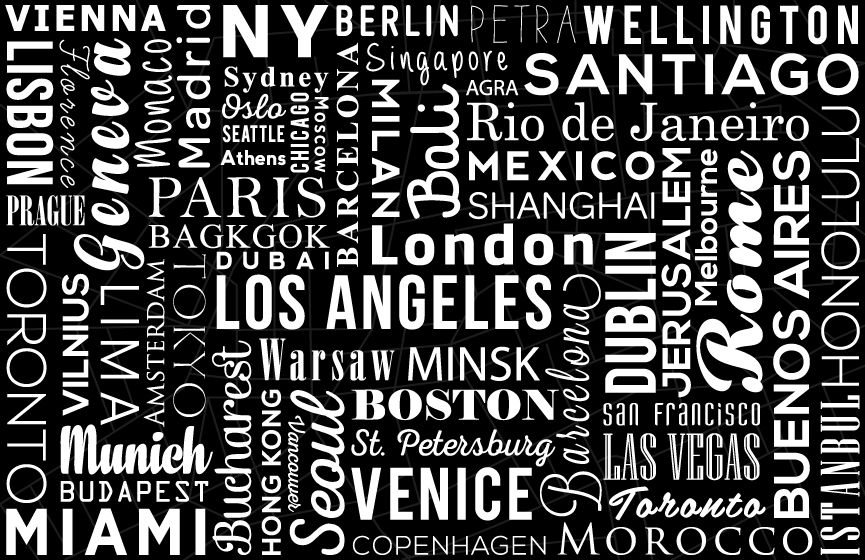 Typography cities